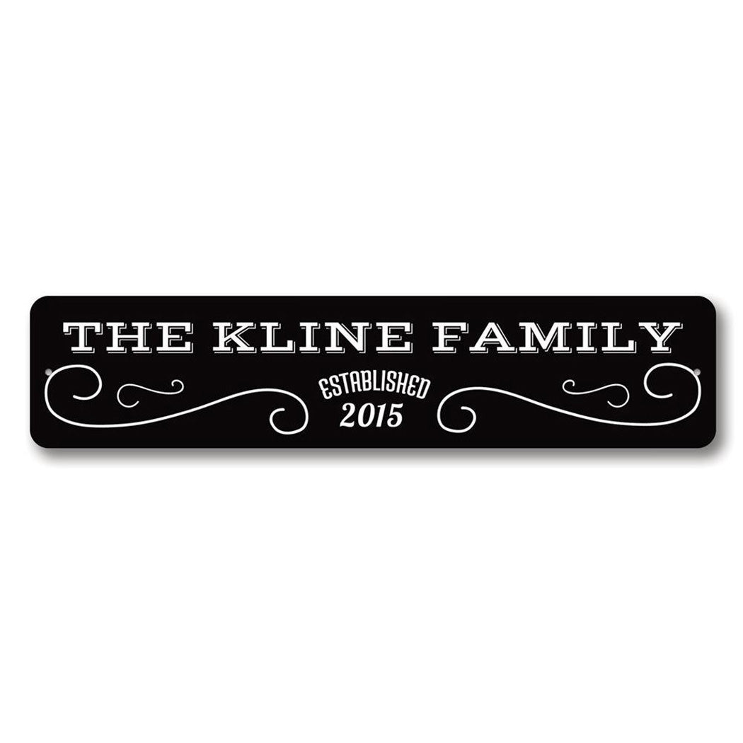 Family Name Door Metal Sign