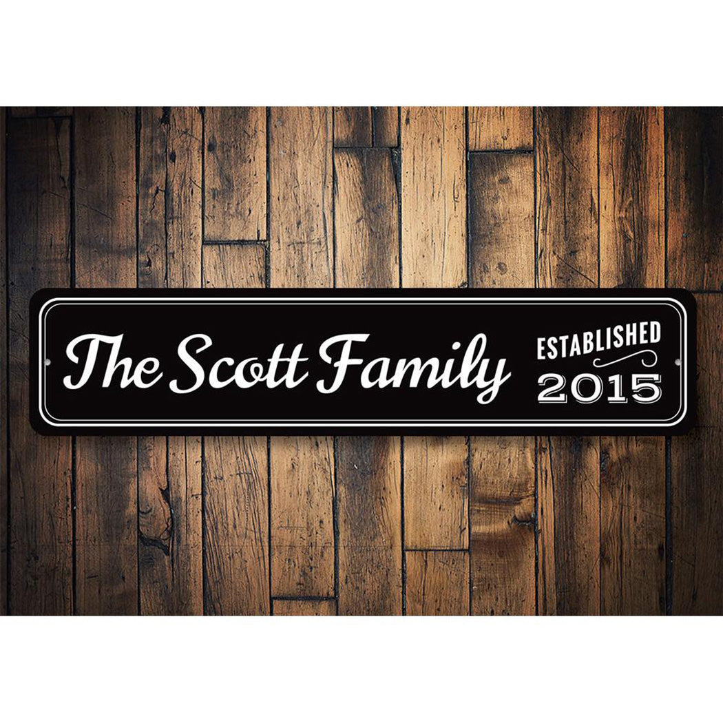Last Name Family Sign