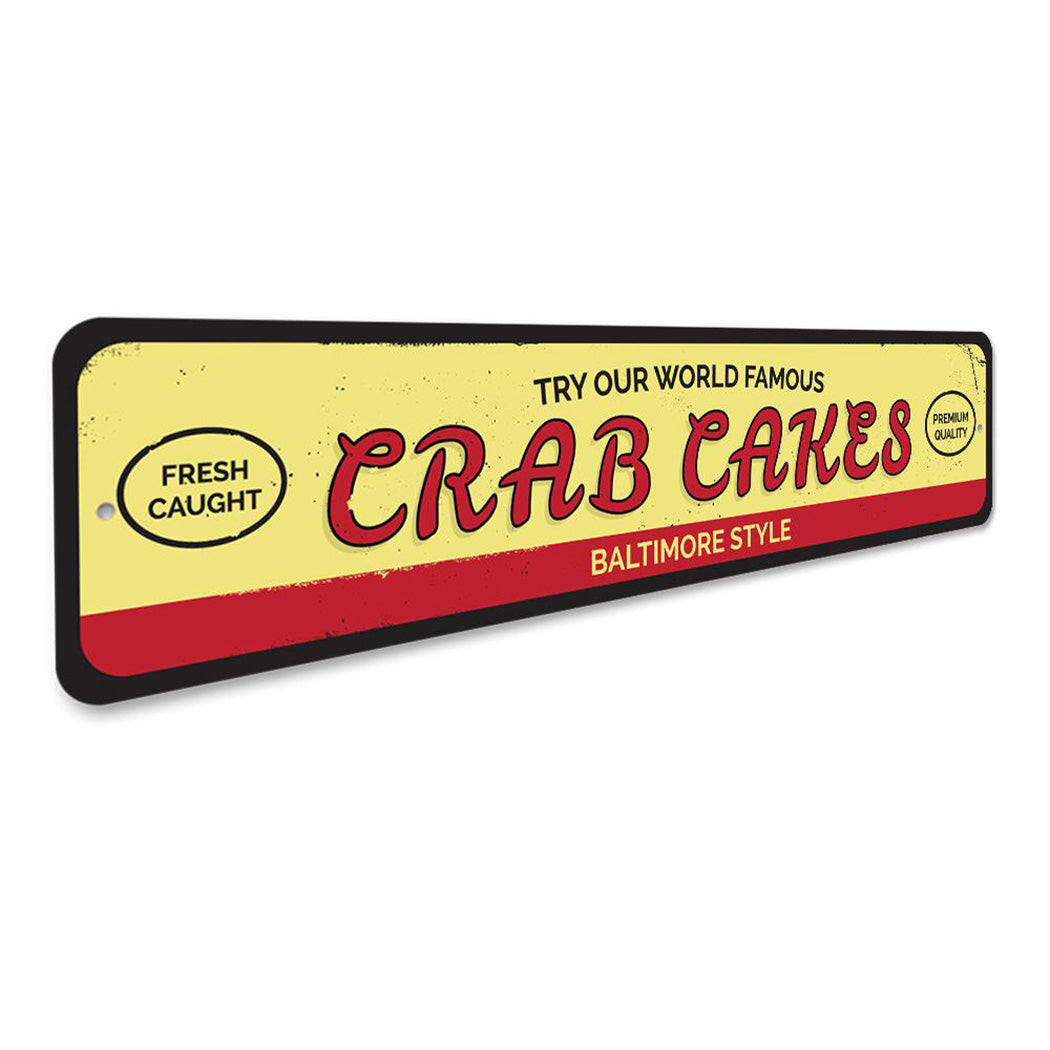 World Famous Crab Cakes Sign