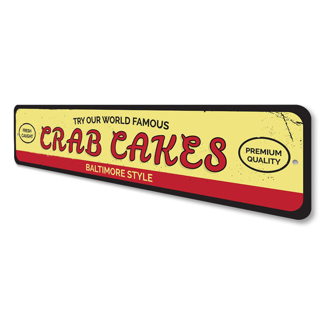 World Famous Crab Cakes Sign