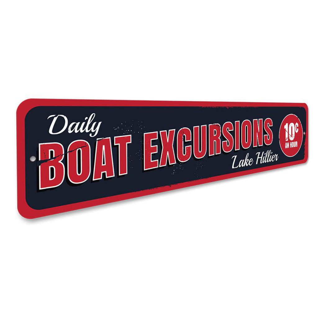 Daily Boat Excursions Sign