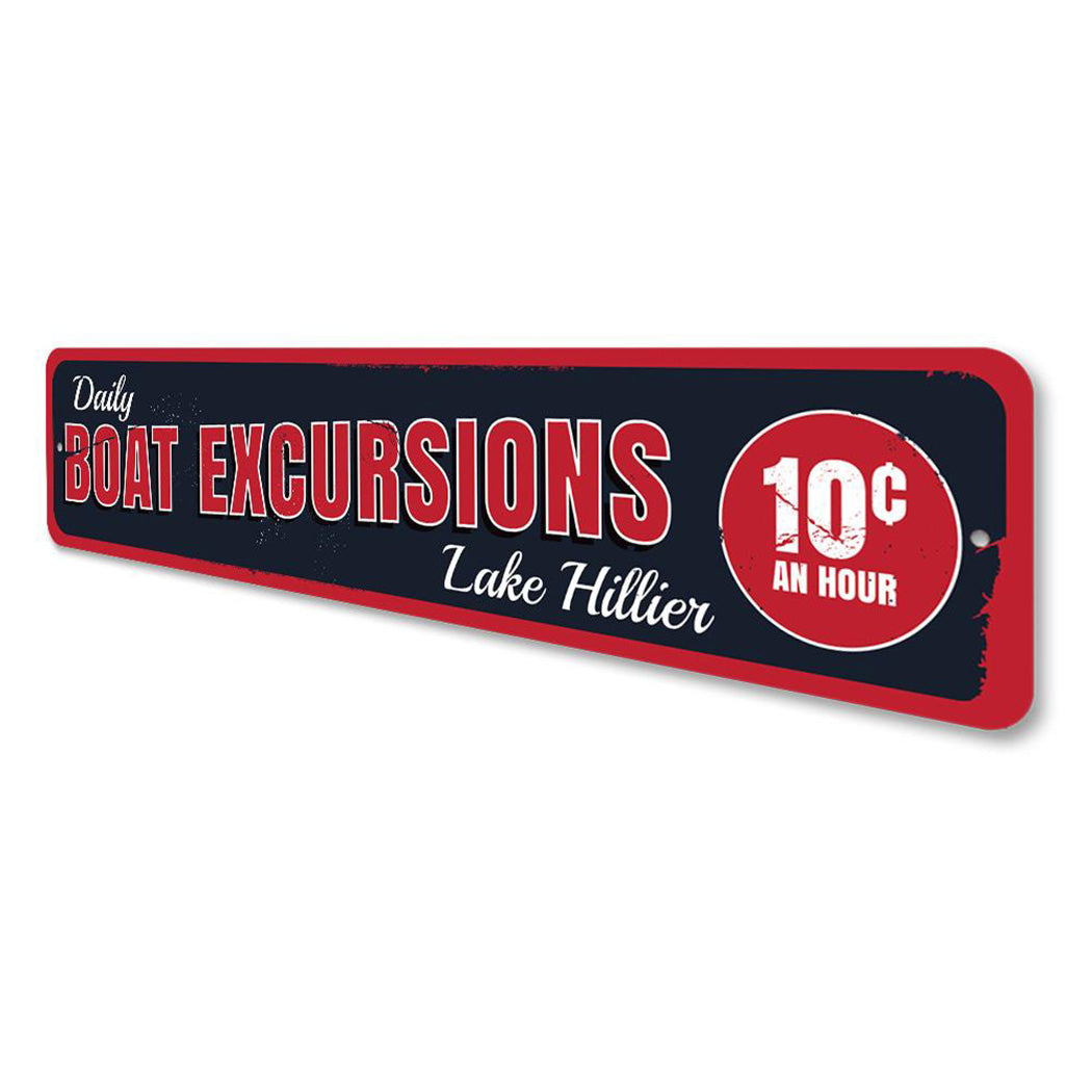 Daily Boat Excursions Sign