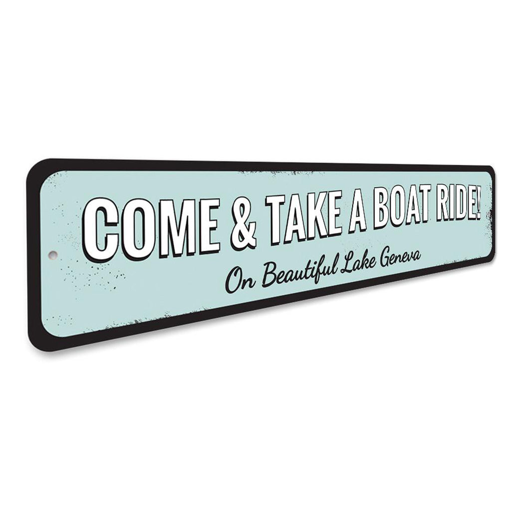 Take a Boat Ride Sign