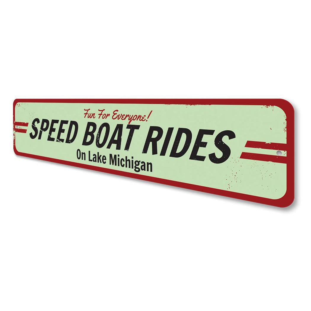 Speed Boat Ride Sign