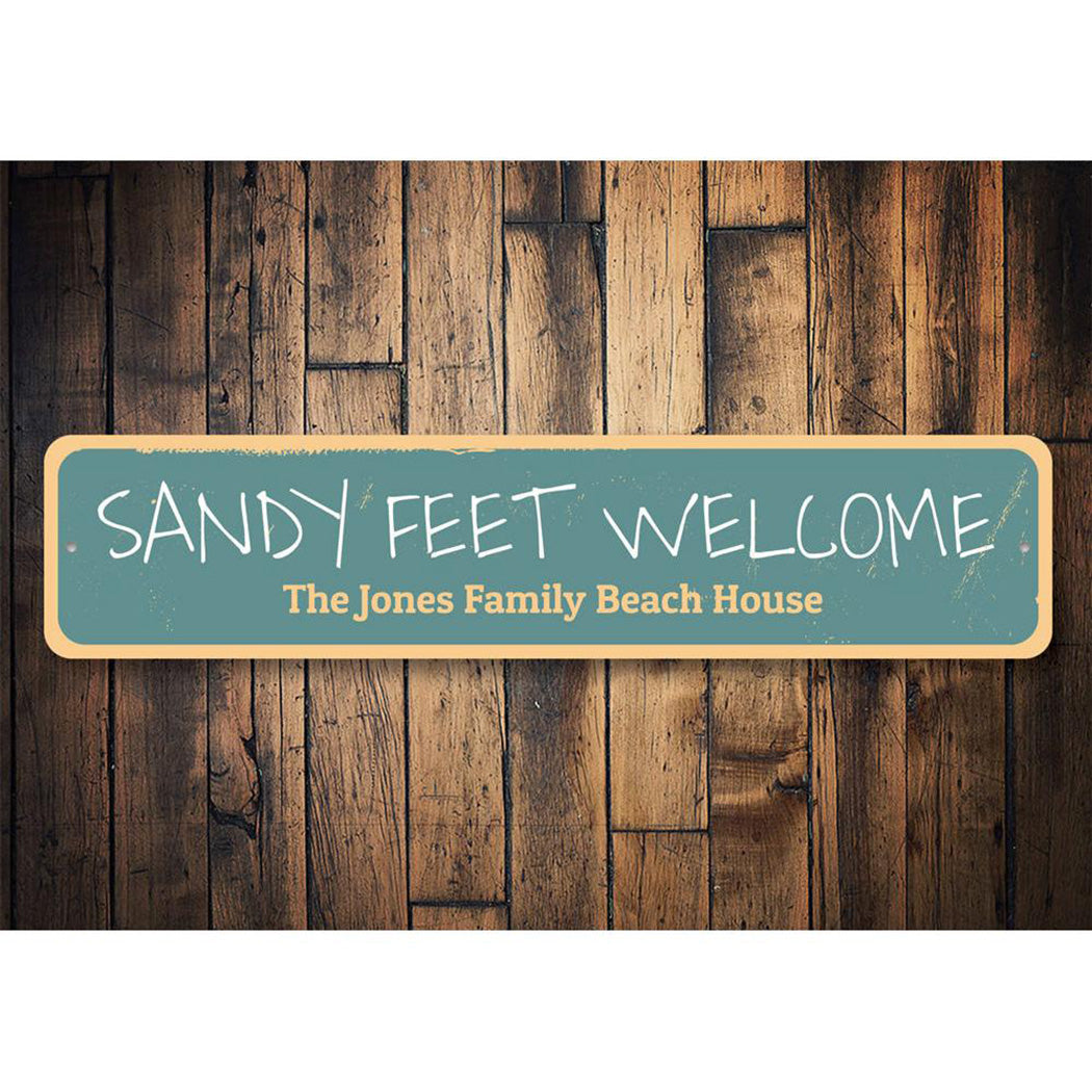 Sandy Feet Welcome Sign