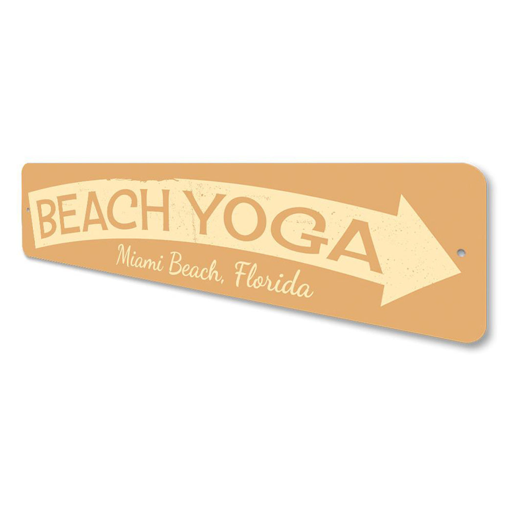 Beach Yoga Sign