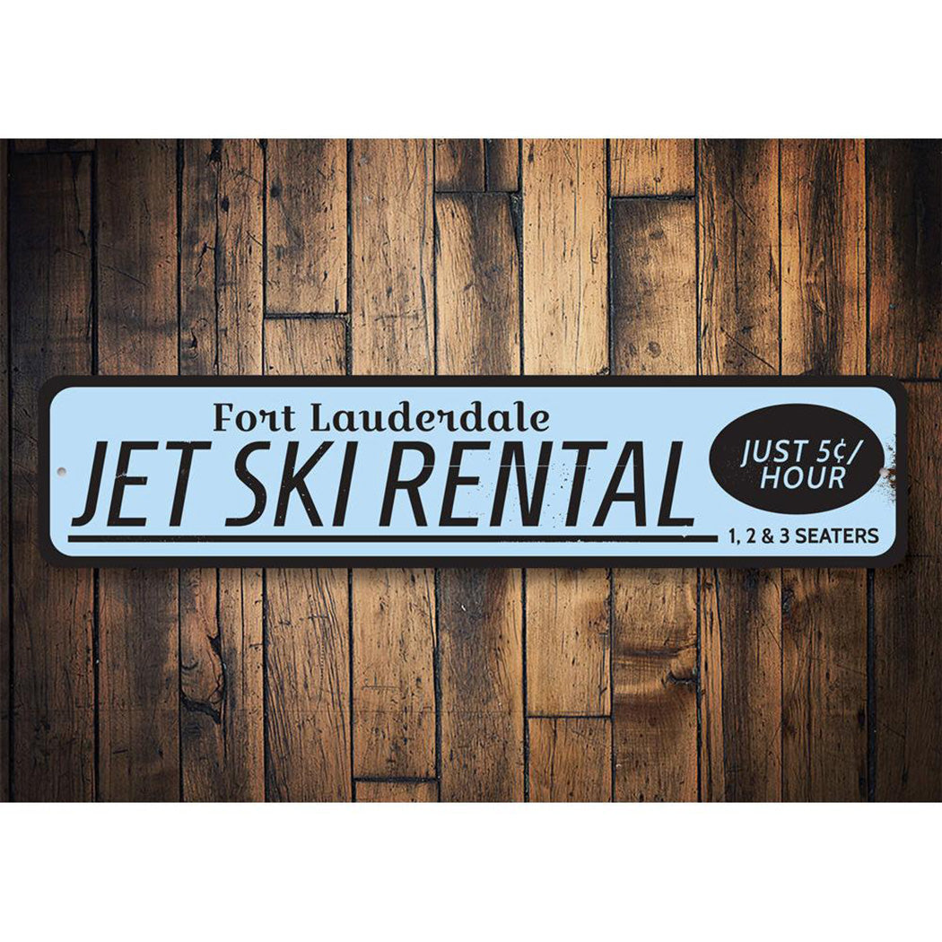 Jet Ski Rental Location Sign