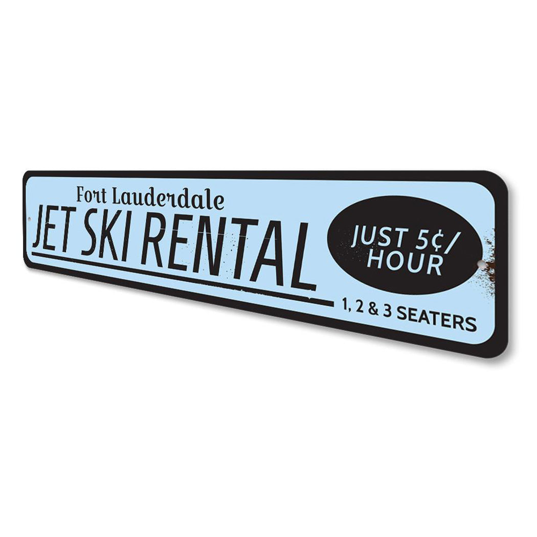 Jet Ski Rental Location Sign