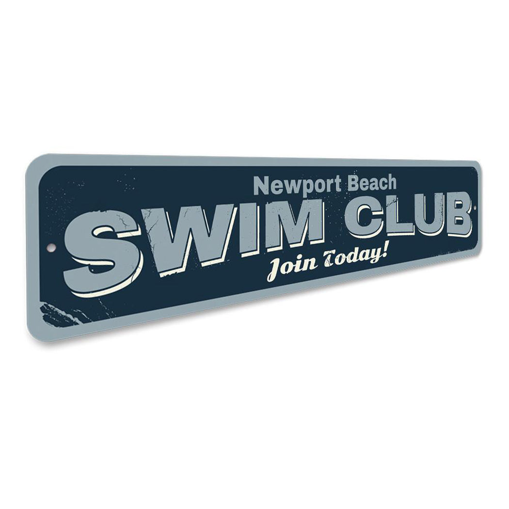 Swim Club Sign