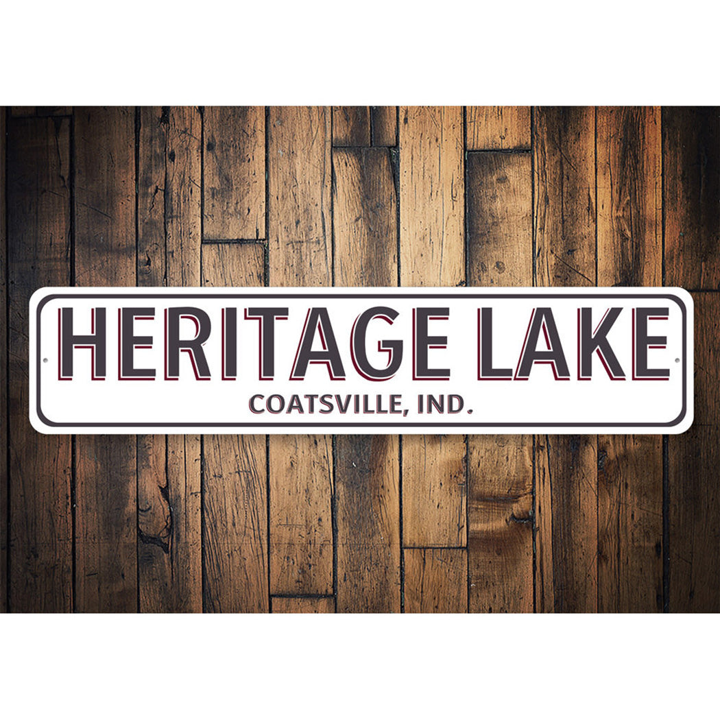 Lake House City State Sign