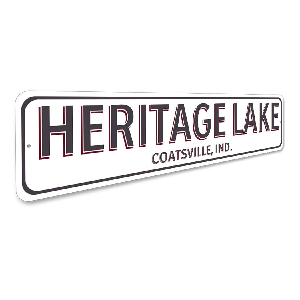 Lake House City State Sign