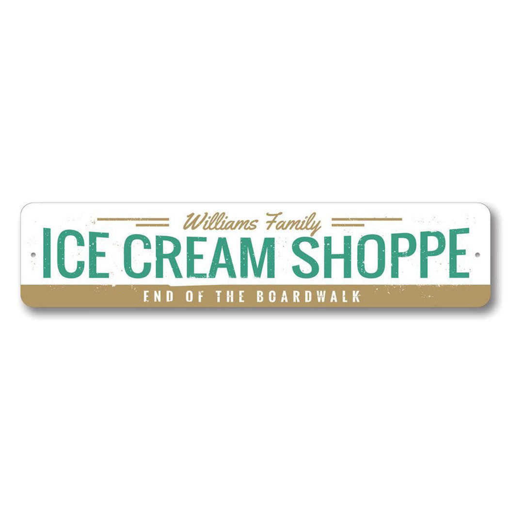 Ice Cream Shoppe Metal Sign