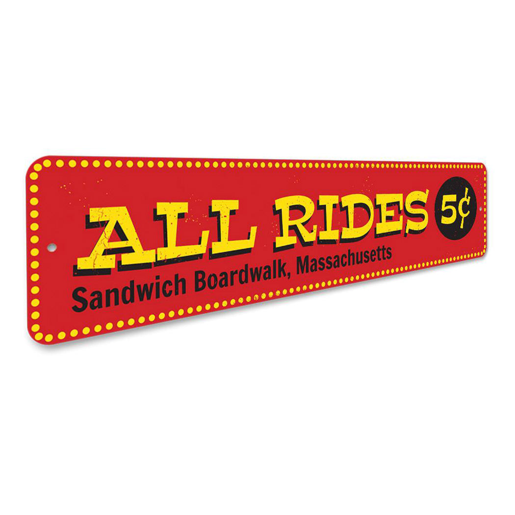 Boardwalk Rides Sign