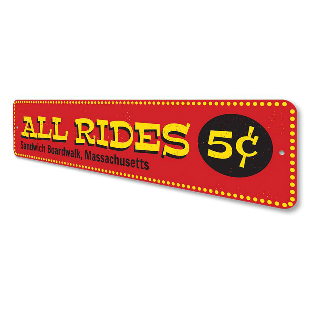 Boardwalk Rides Sign
