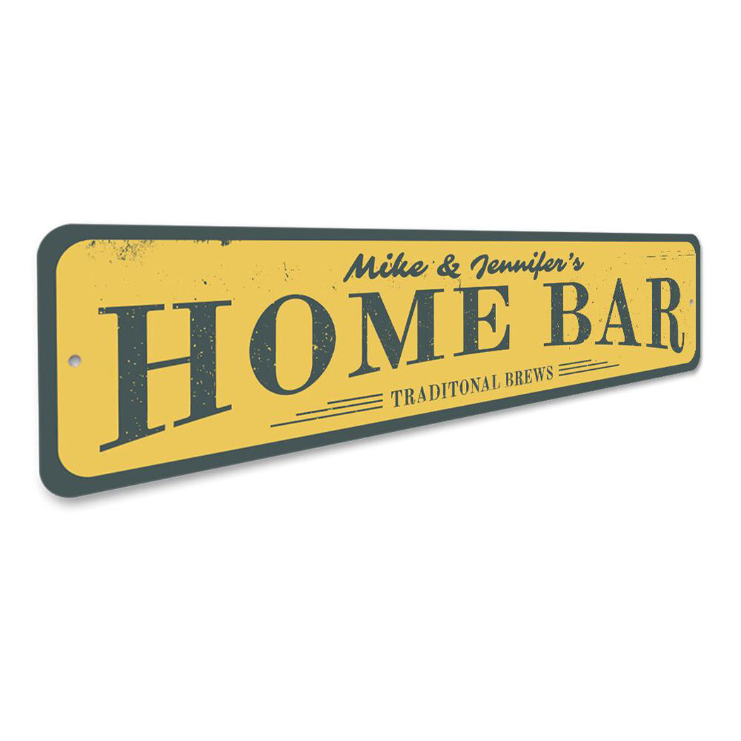 Traditional Brew Home Bar Sign