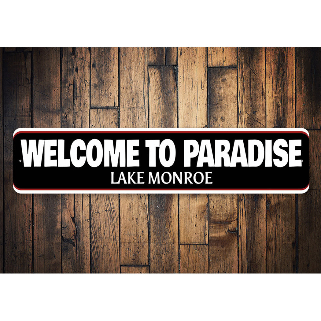 Welcome to Paradise Lake Sign