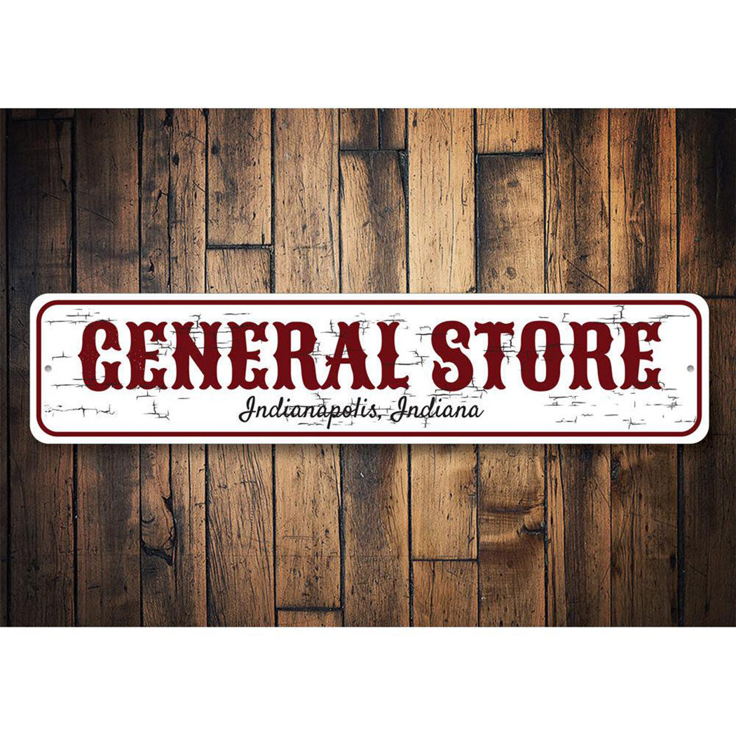 General Store City State Sign
