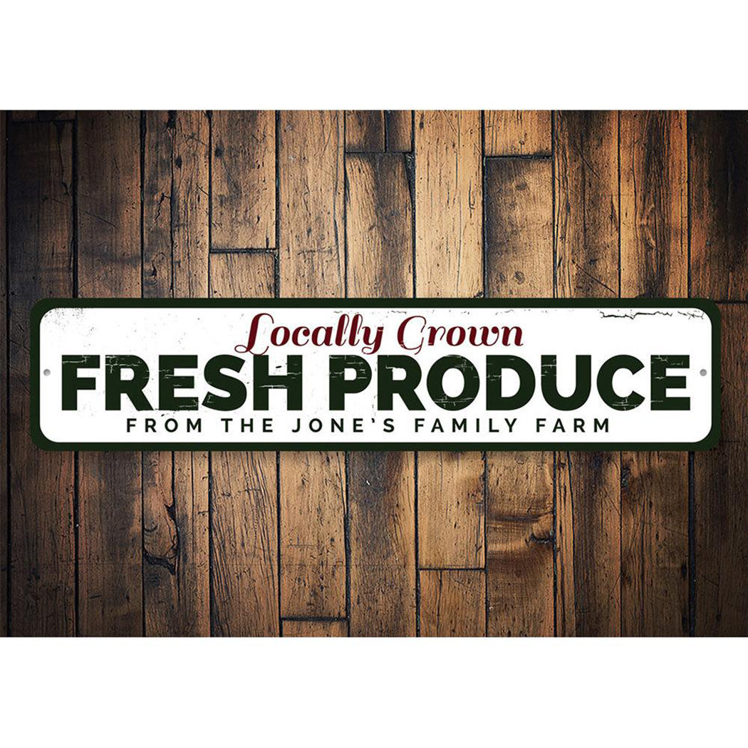 Locally Grown Fresh Produce Sign