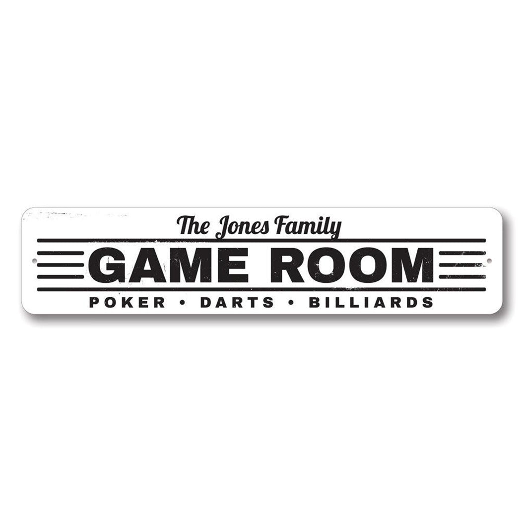 Game Room Metal Sign