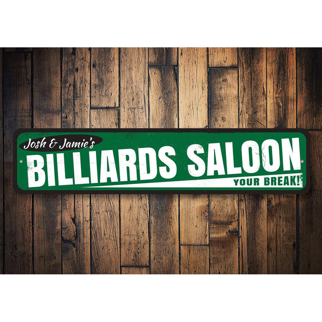 Billiards Saloon Sign