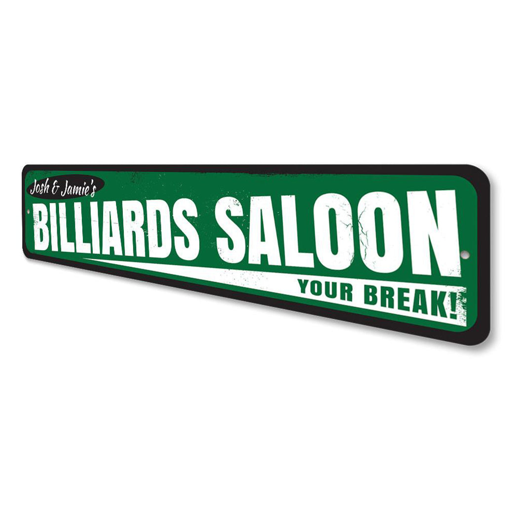Billiards Saloon Sign