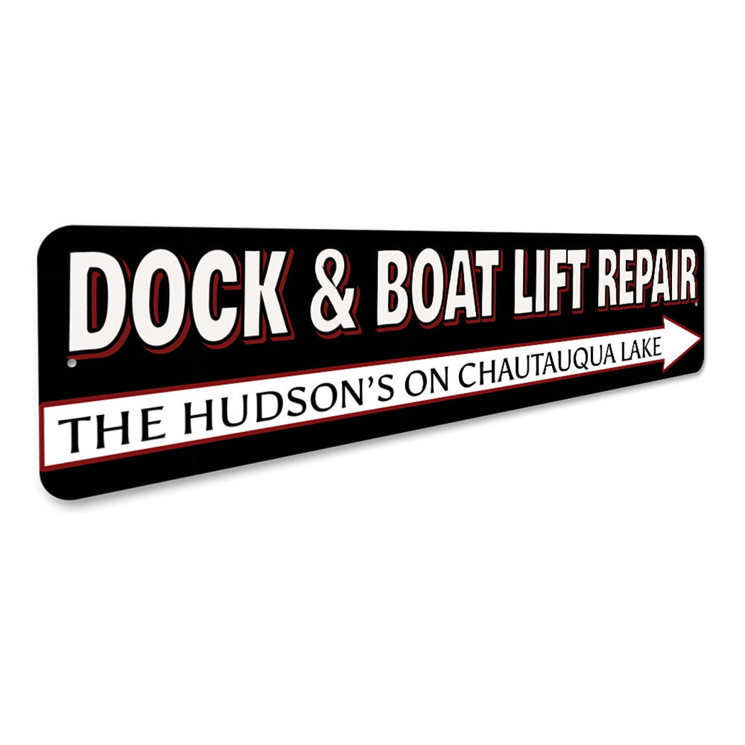 Boat Lift Repair Sign