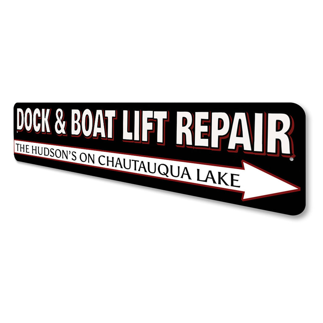 Boat Lift Repair Sign