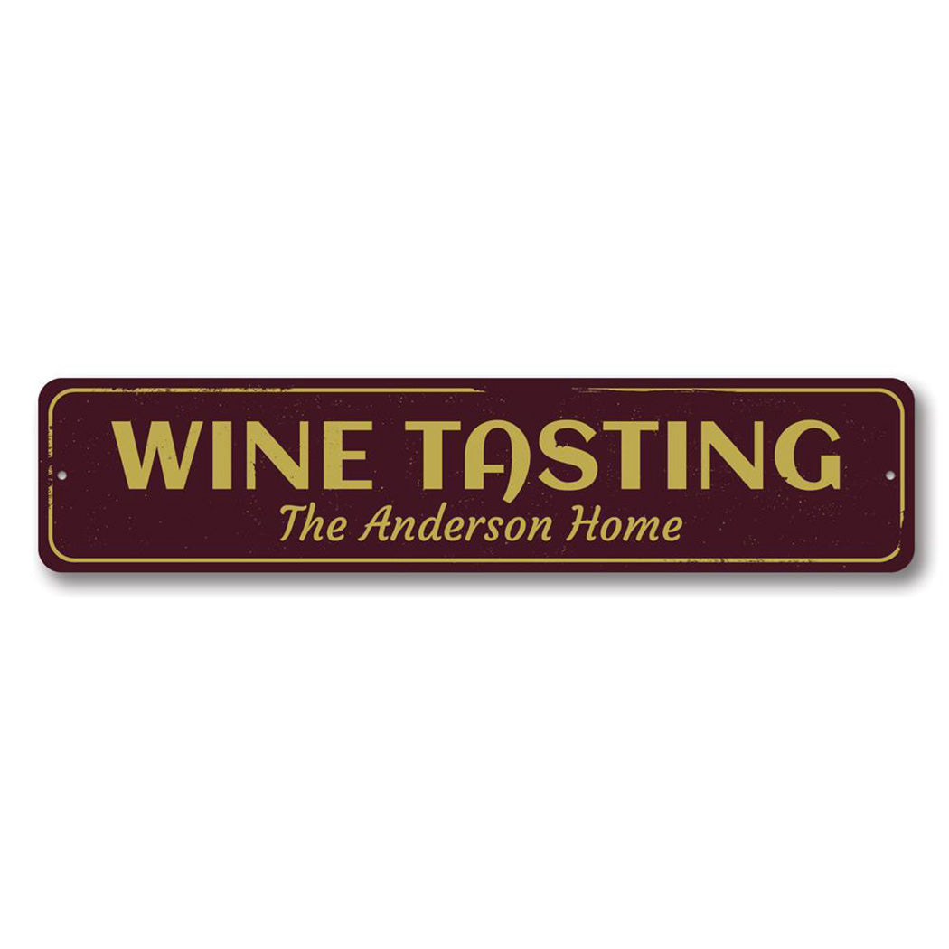 Wine Tasting Metal Sign