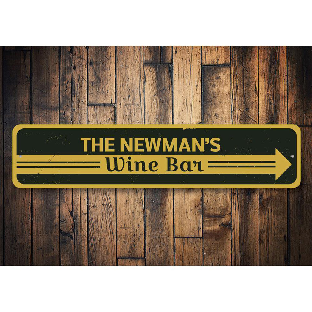Wine Bar Arrow Sign