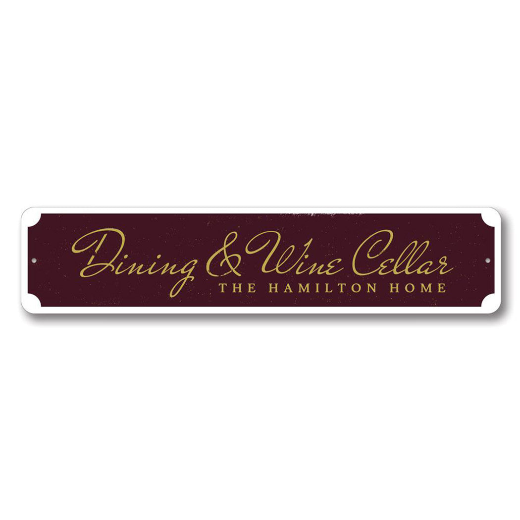 Wine & Dine Metal Sign