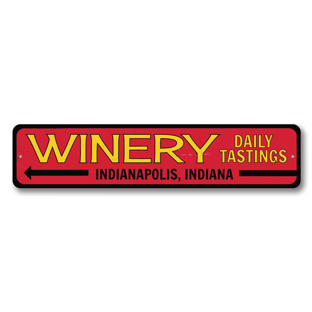 Winery Metal Sign