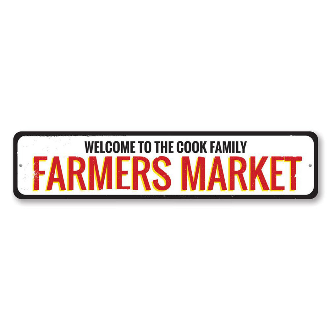 Farmers Market Metal Sign