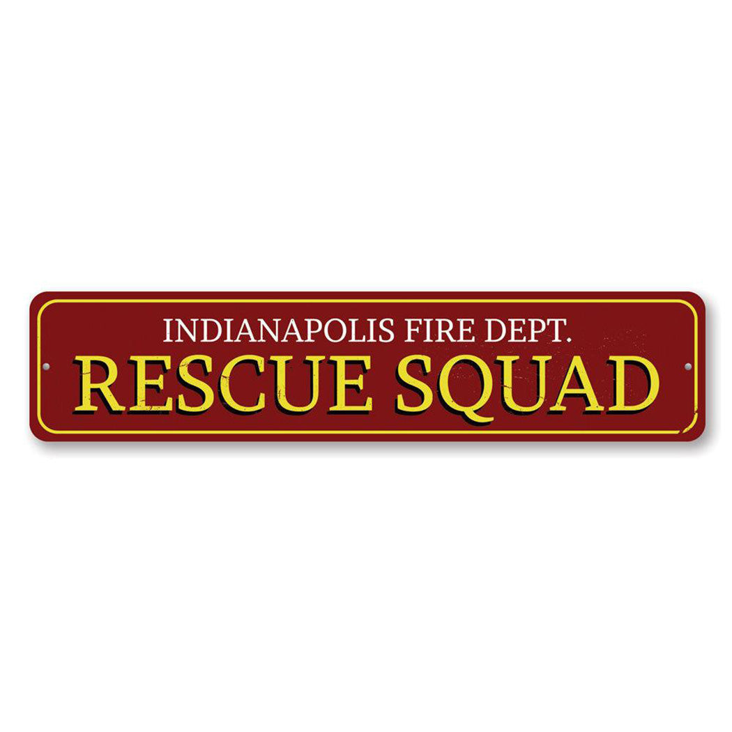 Rescue Squad Metal Sign