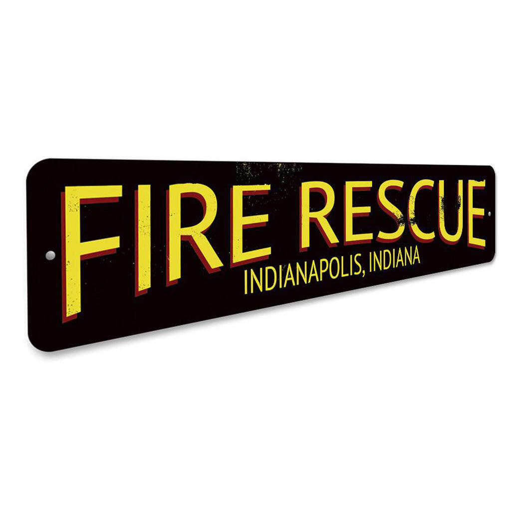 Fire Rescue City State Sign