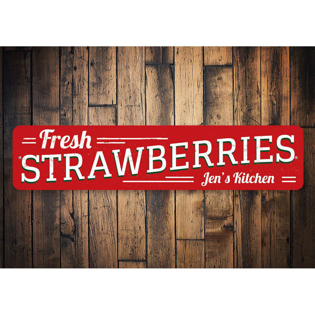 Fresh Strawberries Sign