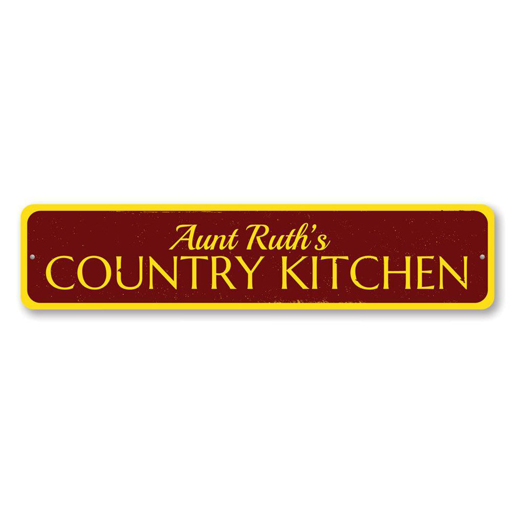 Country Kitchen Metal Sign