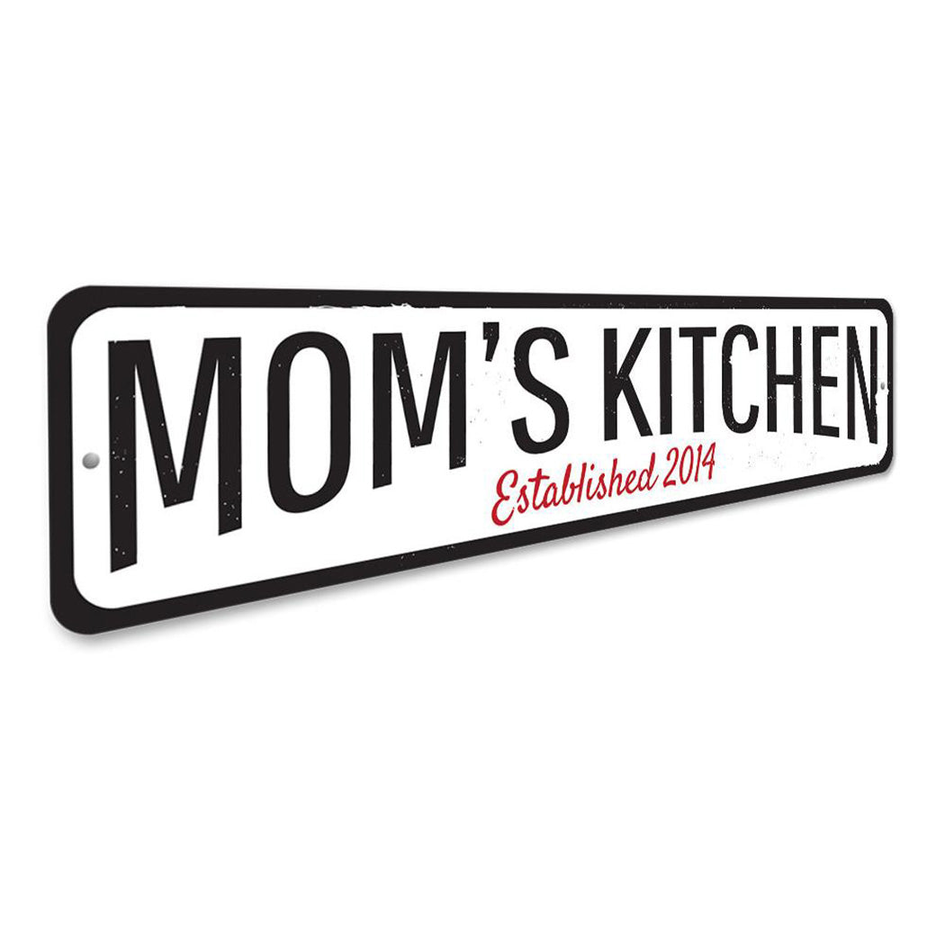 Mom's Kitchen Established Sign
