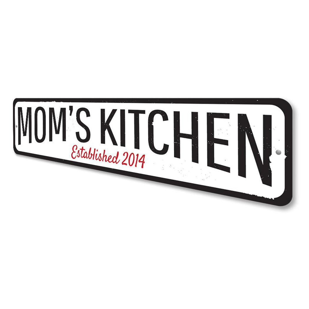 Mom's Kitchen Established Sign