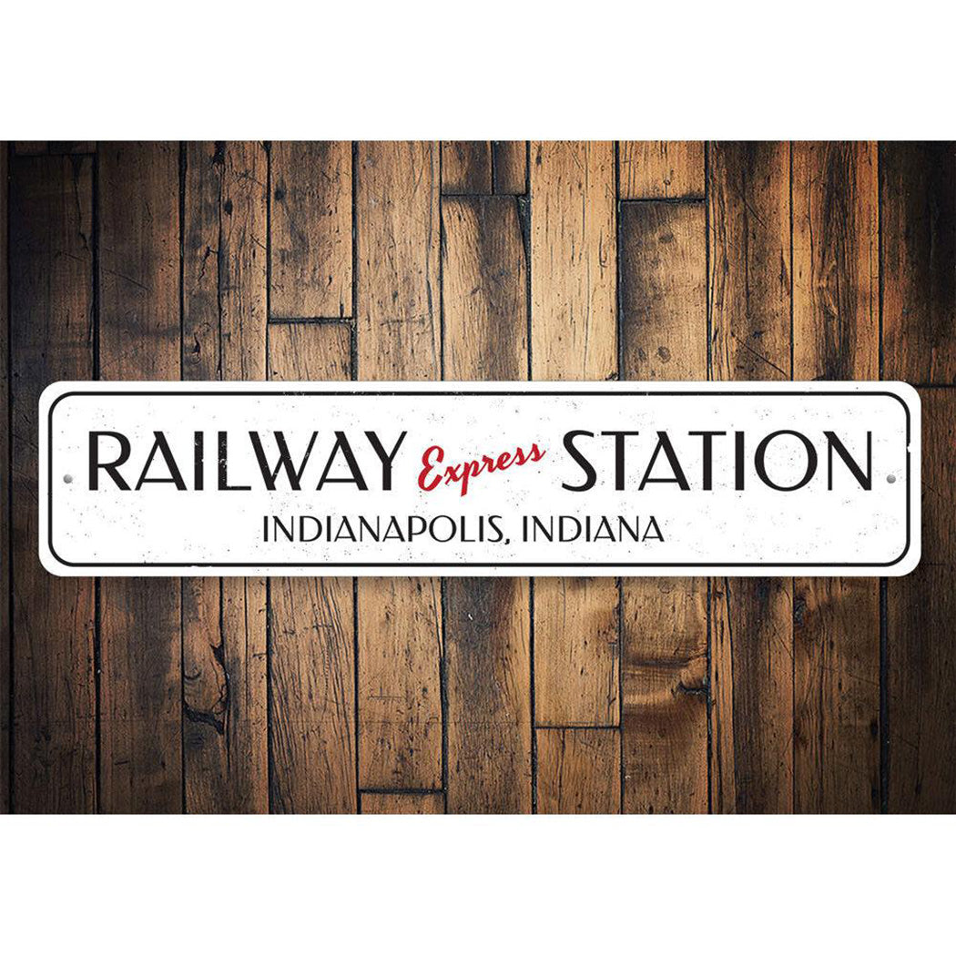 Railway Express Station Sign