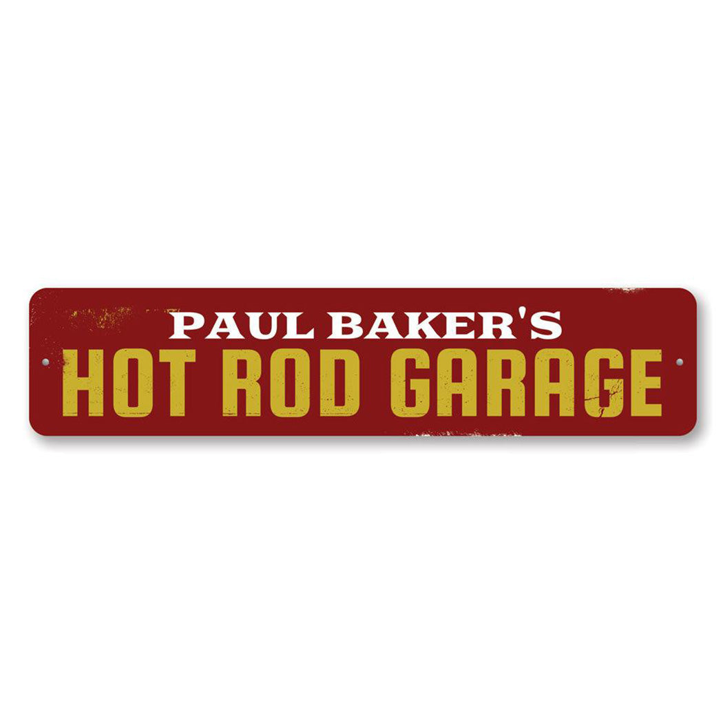 Hot Rod Garage Metal Sign