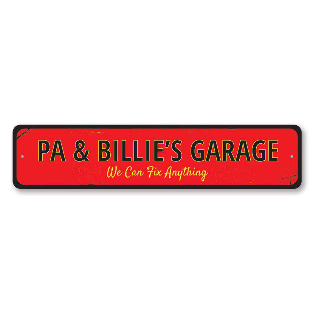 Fix Anything Garage Metal Sign