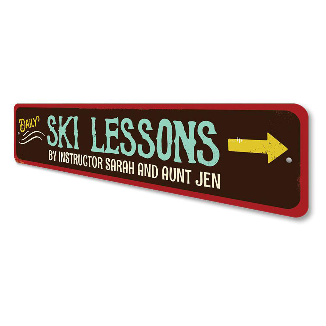 Ski Lessons Sign