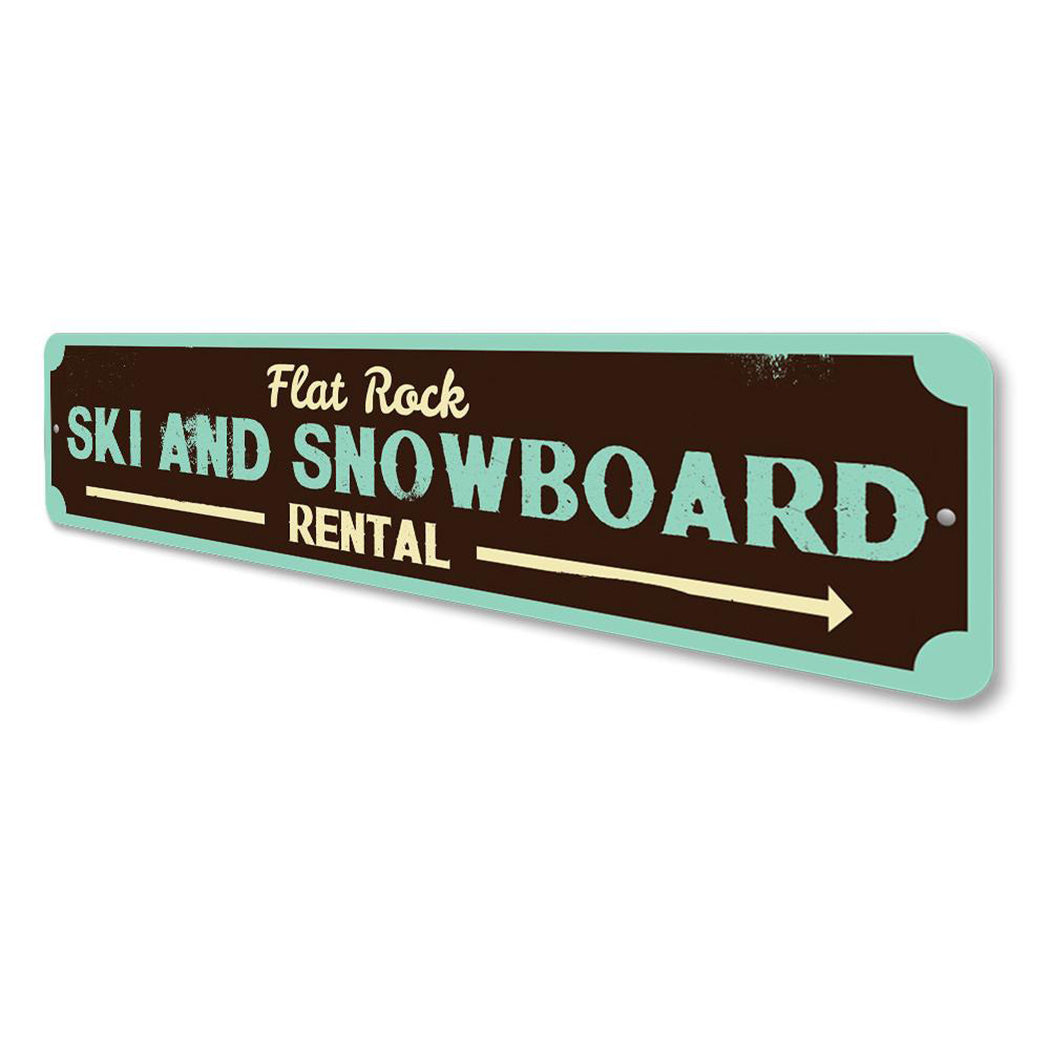Ski & Snowboard Rental Sign