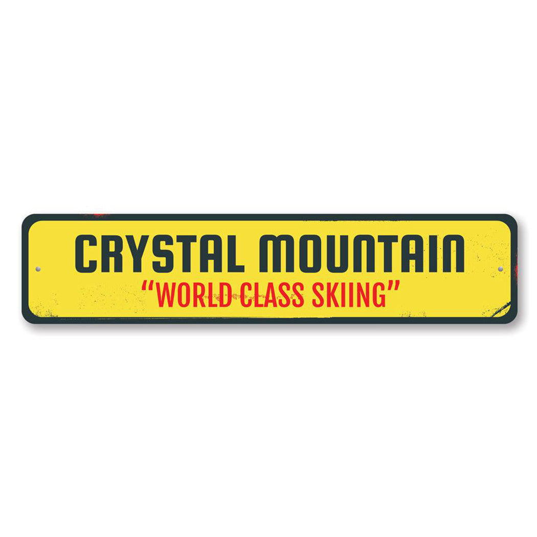 World Class Skiing Metal Sign