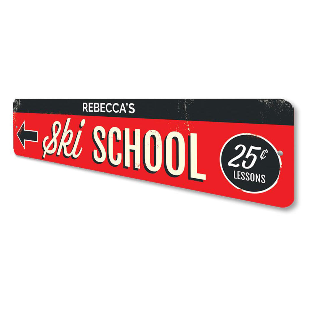 Ski School Sign