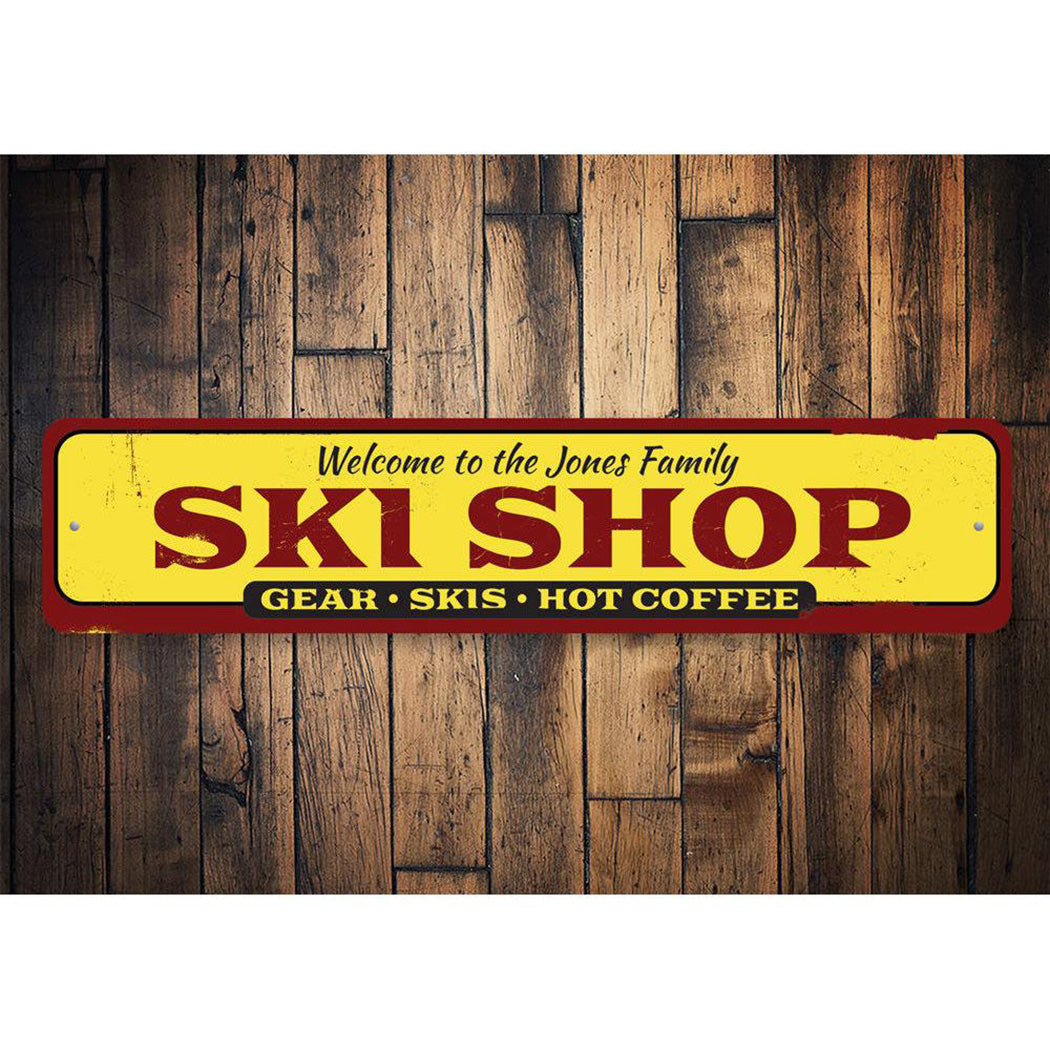 Family Ski Shop Sign
