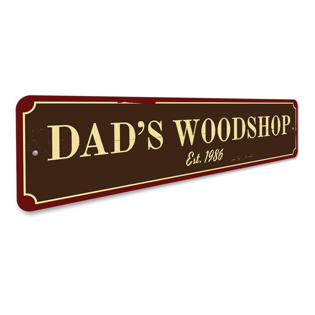 Dad's Woodshop Sign