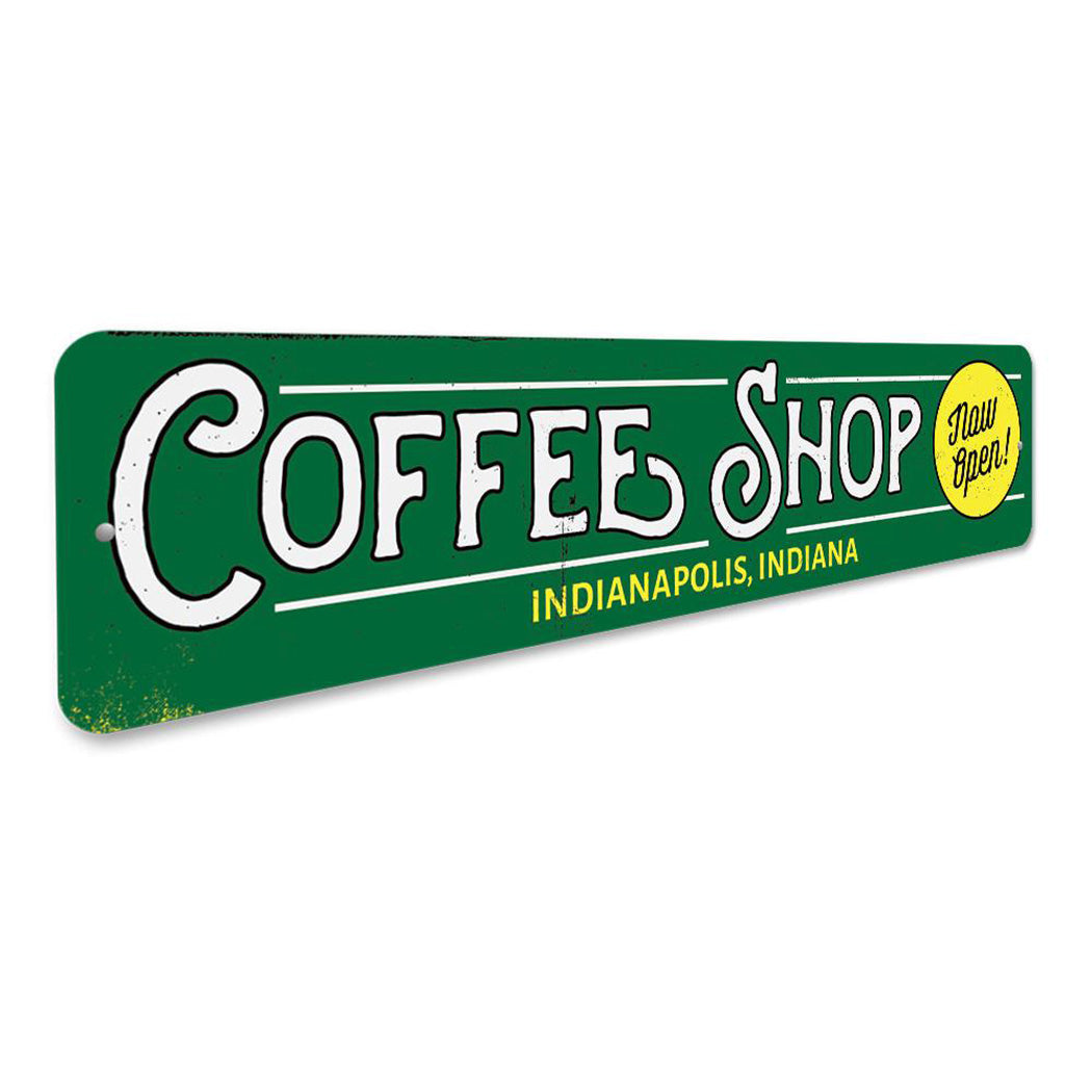 Coffee Shop Location Sign