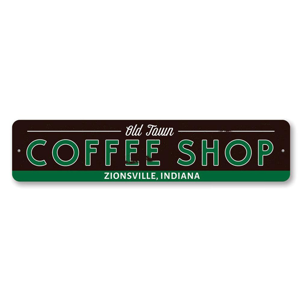 Old Town Coffee Shop Metal Sign