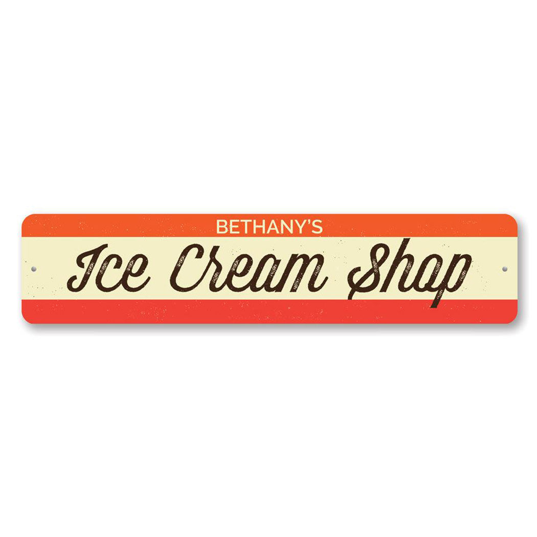 Ice Cream Shop Metal Sign